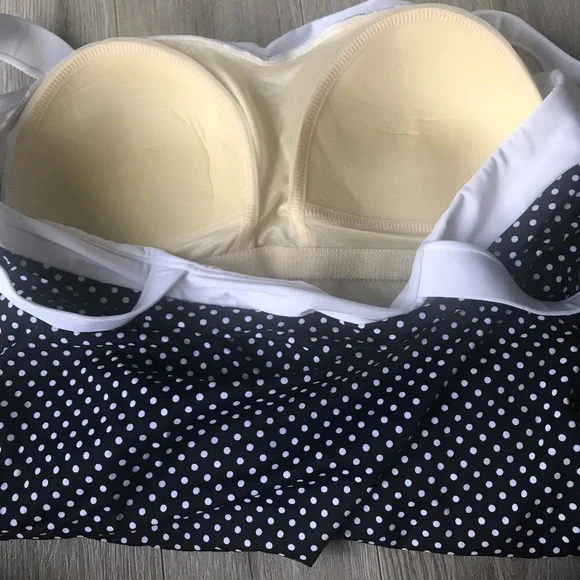 Swim Solutions Plus Size 18 black polka dot 1pc - Picture 4 of 4